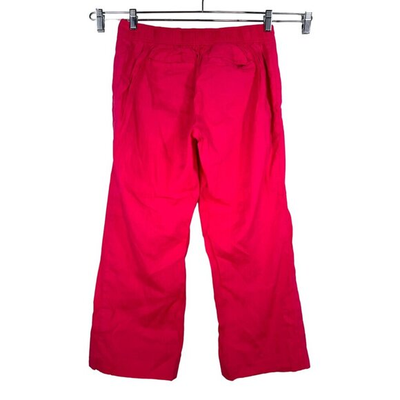 Cartonnier Anthropologie Linen Crop Wide-Leg Pant Mid Rise Pull-On Pink Sz S - Picture 4 of 12